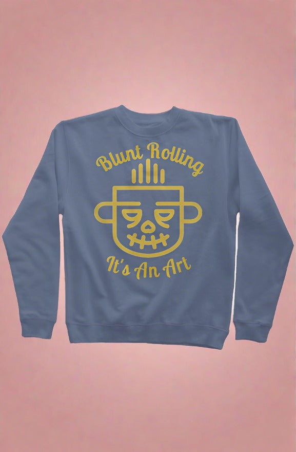 Blue & Gold Vintage Crew Neck Sweatshirt