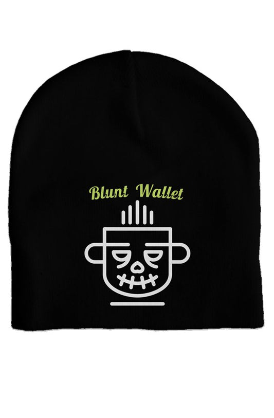 black blunt wallet skull cap